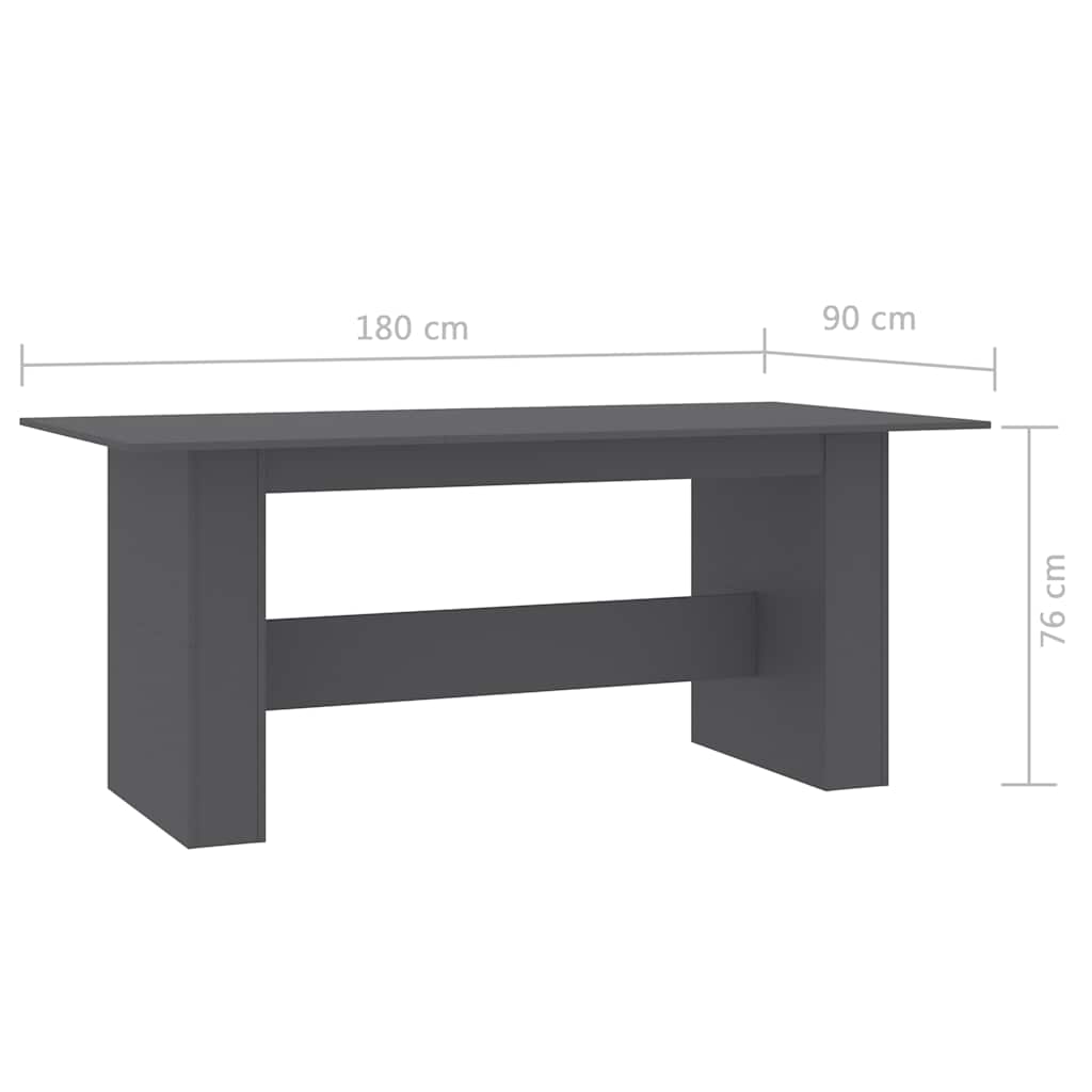 Τραπεζαρία Γκρι 180 x 90 x 76 εκ. από Μοριοσανίδα