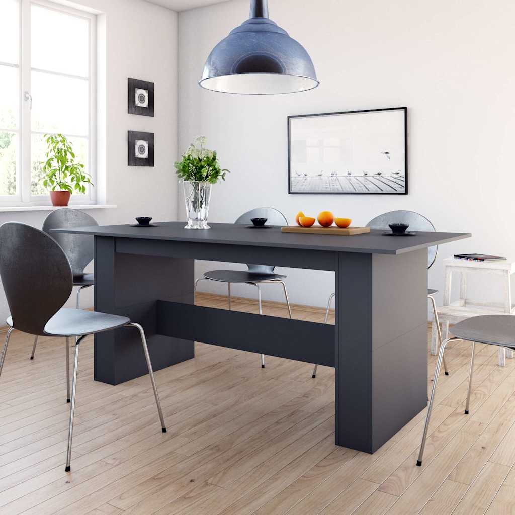 Τραπεζαρία Γκρι 180 x 90 x 76 εκ. από Μοριοσανίδα