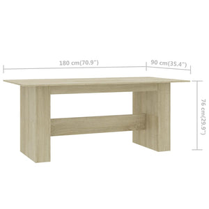 Τραπεζαρία Sonoma Δρυς 180 x 90 x 76 εκ. από Επεξ. Ξύλο