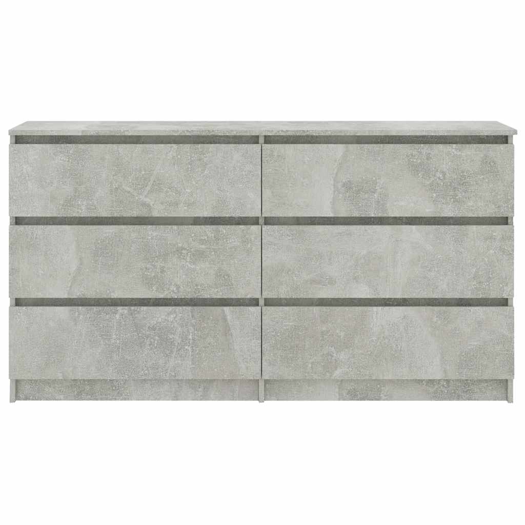 Συρταριέρα Γκρι του Σκυροδέματος 140x35x76 εκ. από Μοριοσανίδα