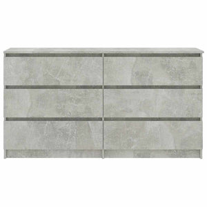 Συρταριέρα Γκρι του Σκυροδέματος 140x35x76 εκ. από Μοριοσανίδα