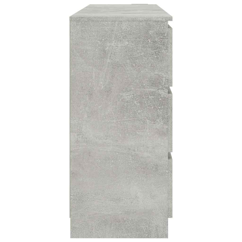 Συρταριέρα Γκρι του Σκυροδέματος 140x35x76 εκ. από Μοριοσανίδα