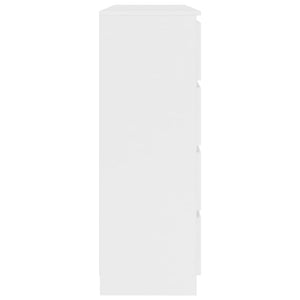 Συρταριέρα Λευκή 140 x 35 x 99 εκ. από Μοριοσανίδα