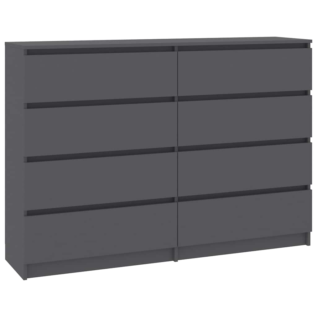 Συρταριέρα Γκρι 140 x 35 x 99 εκ. από Μοριοσανίδα - Pakobazaar