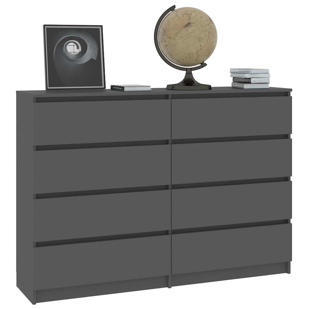 Συρταριέρα Γκρι 140 x 35 x 99 εκ. από Μοριοσανίδα - Pakobazaar