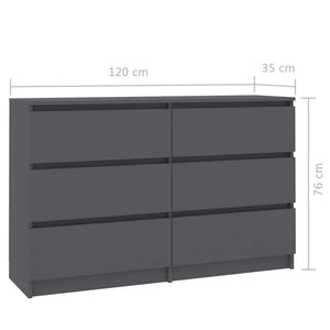 Συρταριέρα Γκρι 120x35x76 εκ. από Μοριοσανίδα
