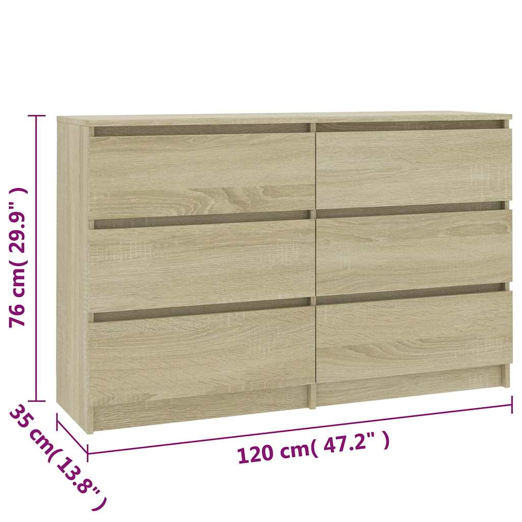 Συρταριέρα Sonoma Δρυς 120x35x76 εκ. από Μοριοσανίδα