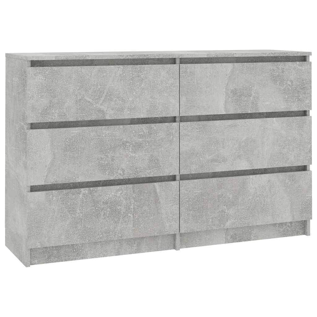 Συρταριέρα Γκρι του Σκυροδέματος 120x35x76 εκ. Μοριοσανίδα - Pakobazaar