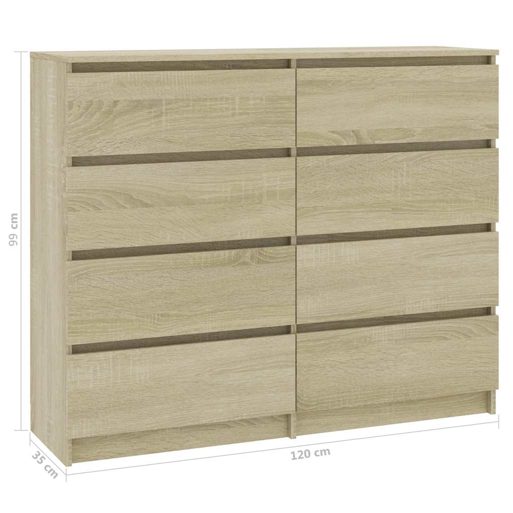 Συρταριέρα Sonoma Δρυς 120 x 35 x 99 εκ. από Μοριοσανίδα - Pakobazaar