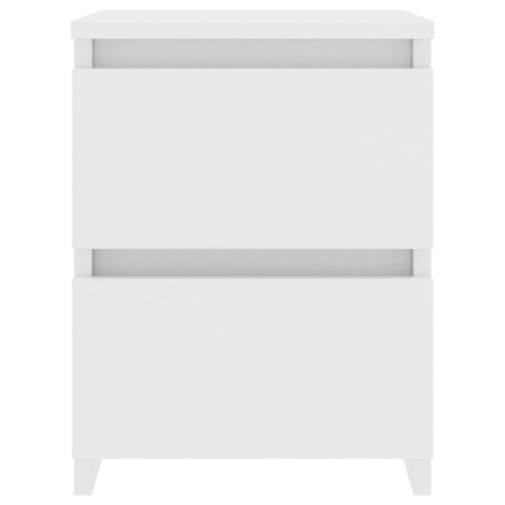 Κομοδίνο Λευκό 30 x 30 x 40 εκ. από Επεξ. Ξύλο