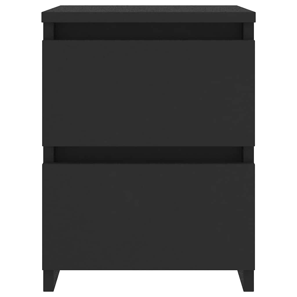 Κομοδίνο Μαύρο 30 x 30 x 40 εκ. από Επεξ. Ξύλο - Pakobazaar