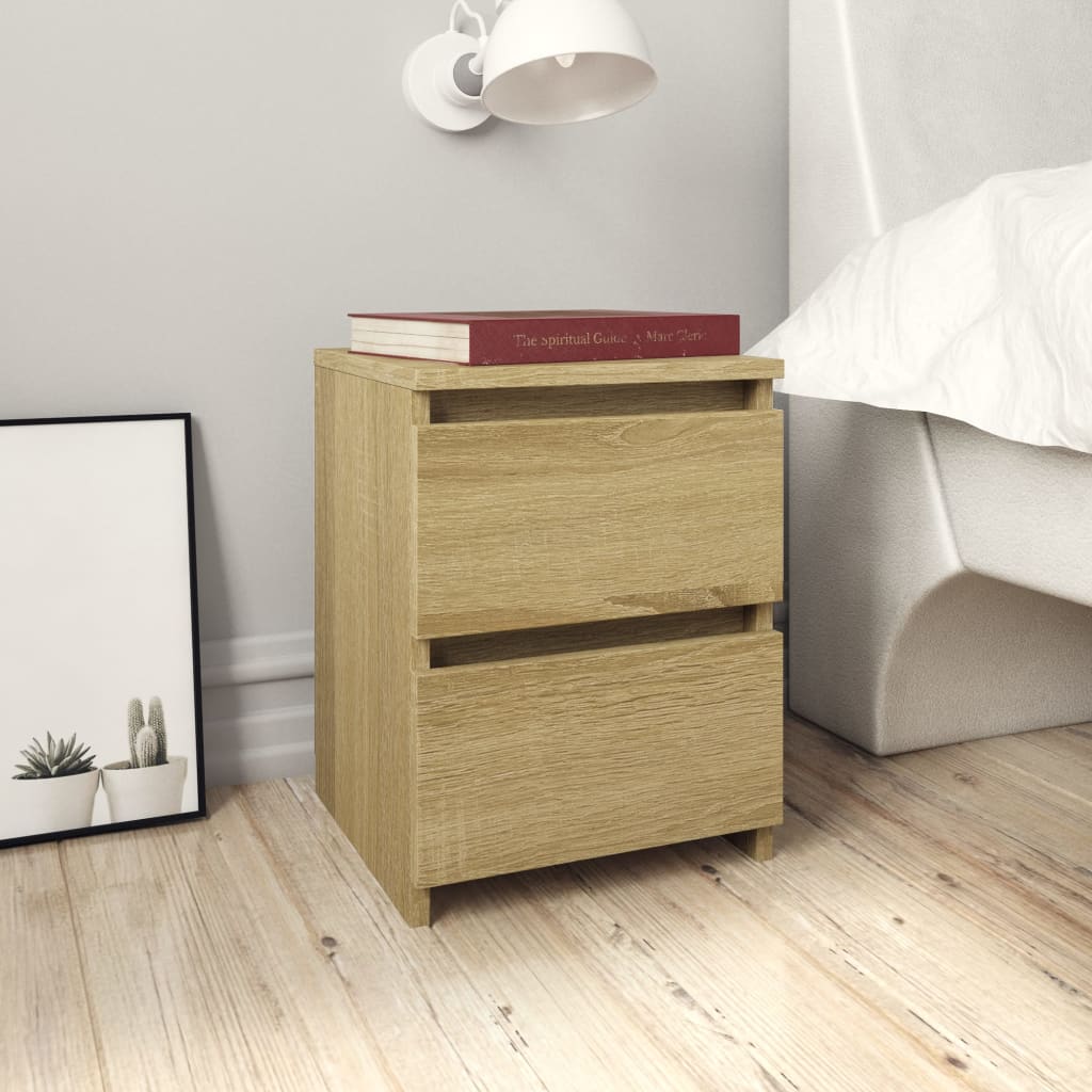 Κομοδίνο Χρώμα Sonoma Δρυς 30 x 30 x 40 εκ. από Επεξ. Ξύλο - Pakobazaar