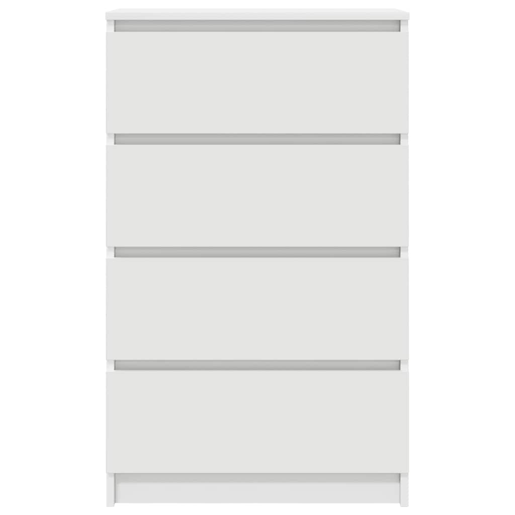 Συρταριέρα Λευκή 60 x 35 x 98,5 εκ. από Επεξεργασμένο Ξύλο