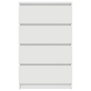 Συρταριέρα Λευκή 60 x 35 x 98,5 εκ. από Επεξεργασμένο Ξύλο