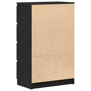 Συρταριέρα Μαύρη 60 x 35 x 98,5 εκ. από Επεξεργασμένο Ξύλο