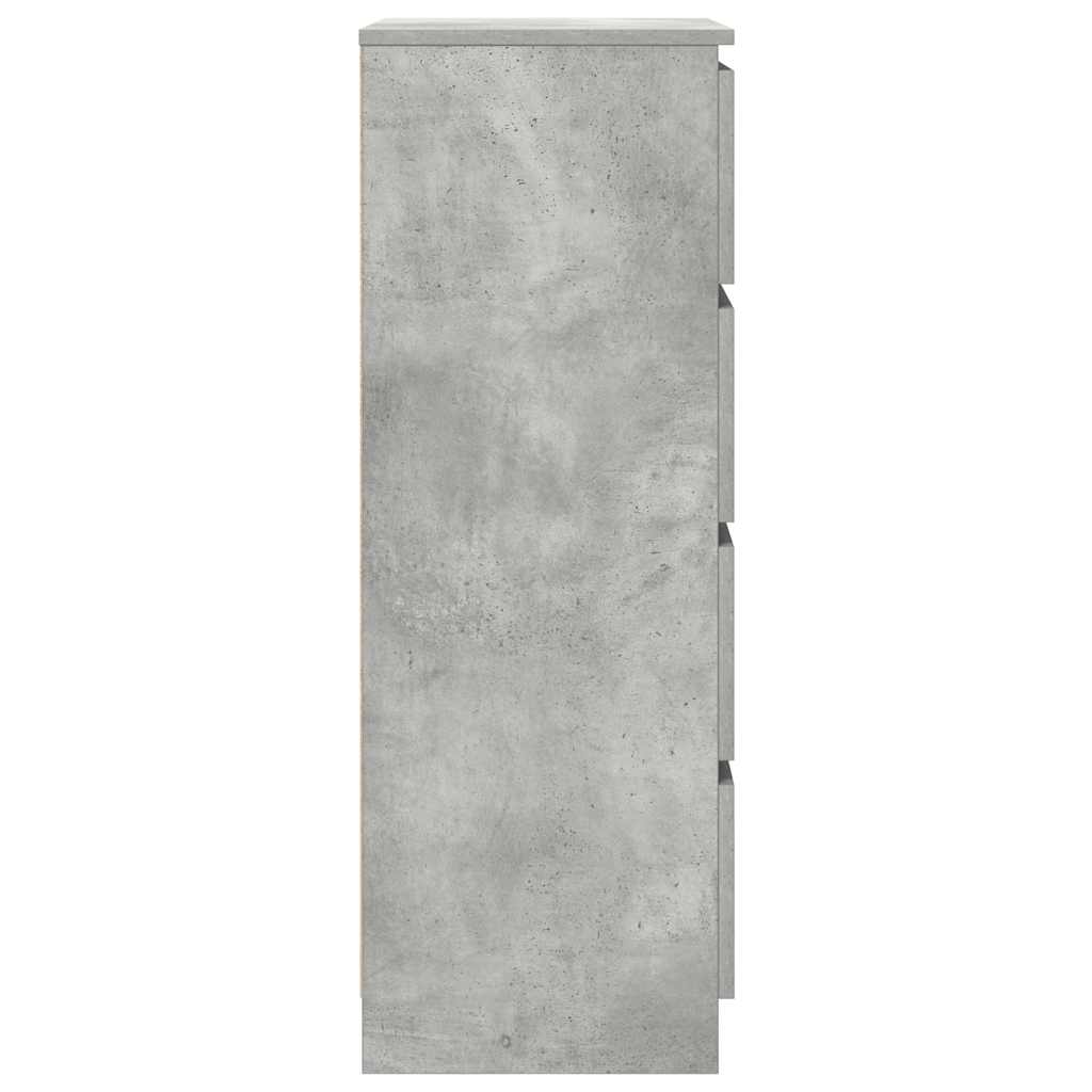 Συρταριέρα Γκρι Σκυροδέματος 60x35x98,5 εκ. Επεξεργασμένο Ξύλο