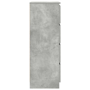 Συρταριέρα Γκρι Σκυροδέματος 60x35x98,5 εκ. Επεξεργασμένο Ξύλο