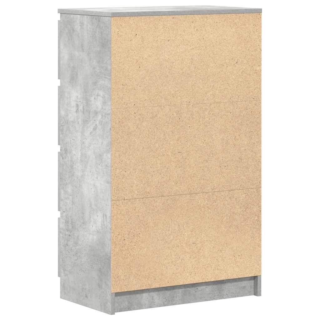 Συρταριέρα Γκρι Σκυροδέματος 60x35x98,5 εκ. Επεξεργασμένο Ξύλο