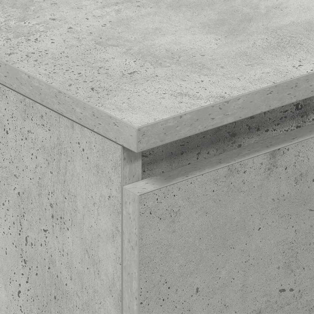 Συρταριέρα Γκρι Σκυροδέματος 60x35x98,5 εκ. Επεξεργασμένο Ξύλο