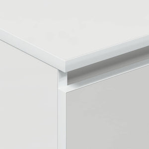 Συρταριέρα Γυαλιστερό Λευκό 60x35x98,5 εκ. Επεξεργασμένο Ξύλο