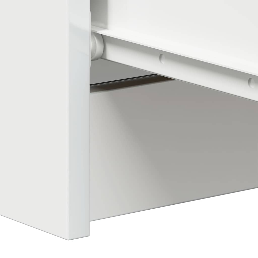 Συρταριέρα Γυαλιστερό Λευκό 60x35x98,5 εκ. Επεξεργασμένο Ξύλο