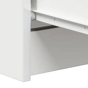 Συρταριέρα Γυαλιστερό Λευκό 60x35x98,5 εκ. Επεξεργασμένο Ξύλο