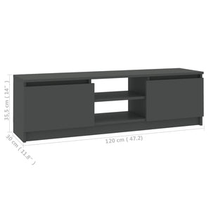 Έπιπλο Τηλεόρασης Γκρι 120 x 30 x 35,5 εκ. από Επεξ. Ξύλο - Pakobazaar