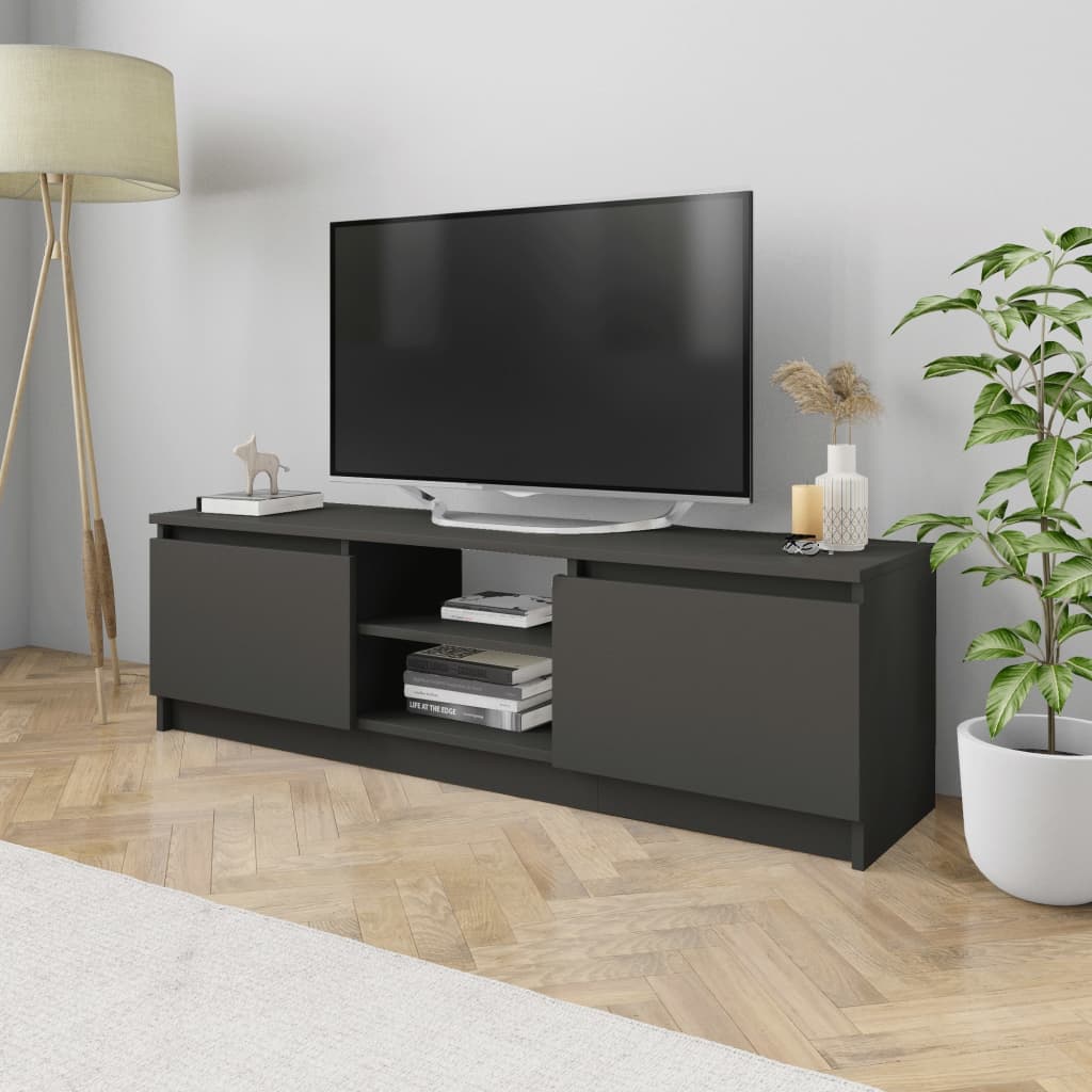 Έπιπλο Τηλεόρασης Γκρι 120 x 30 x 35,5 εκ. από Επεξ. Ξύλο - Pakobazaar