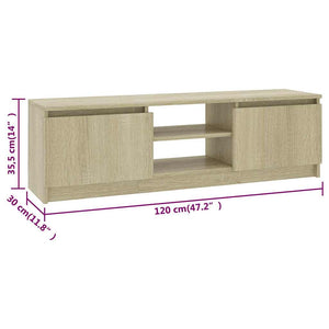 Έπιπλο Τηλεόρασης Sonoma Δρυς 120x30x35,5 εκ. από Επεξ. Ξύλο