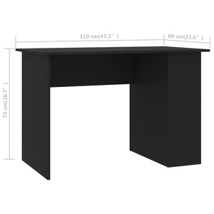 Γραφείο Μαύρο 110 x 60 x 73 εκ. από Μοριοσανίδα