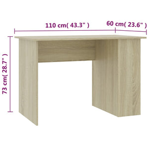 Γραφείο Χρώμα Sonoma Δρυς 110 x 60 x 73 εκ. από Μοριοσανίδα