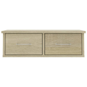 Ράφι Τοίχου με Συρτάρια Sonoma Δρυς 60x26x18,5 εκ. Επεξ. Ξύλο