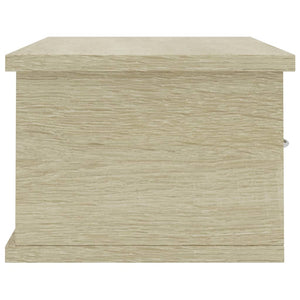Ράφι Τοίχου με Συρτάρια Sonoma Δρυς 60x26x18,5 εκ. Επεξ. Ξύλο