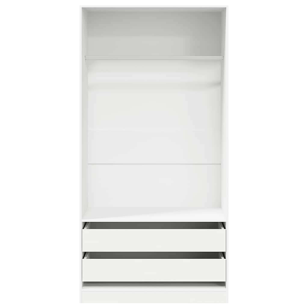 Ντουλάπα Λευκή 100 x 50 x 200 εκ. από Επεξ. Ξύλο