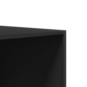 Ντουλάπα με Συρτάρια Μαύρη 50 x 50 x 200 εκ. από Επεξ. Ξύλο