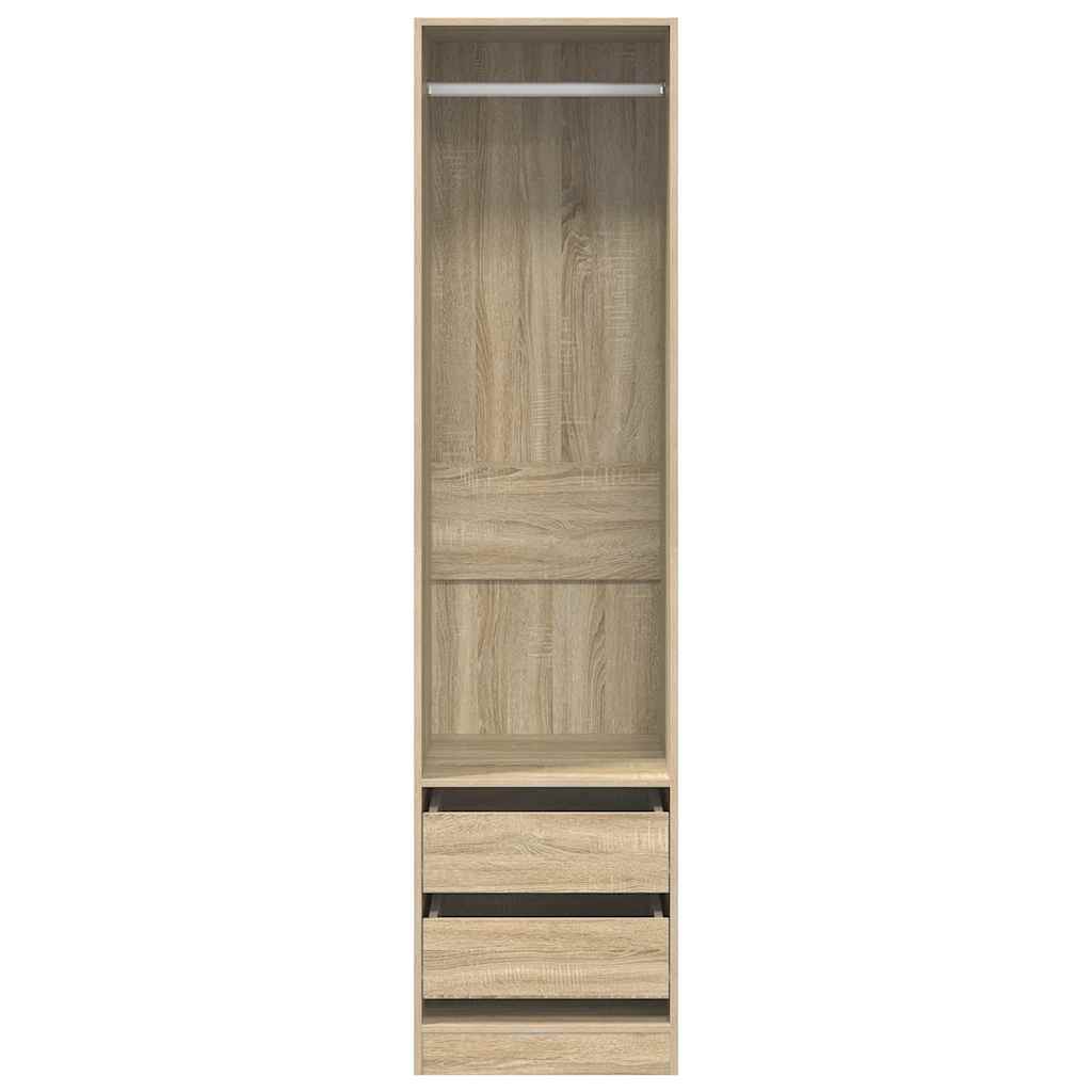 Ντουλάπα με Συρτάρια Sonoma Δρυς 50 x 50 x 200 εκ. Επεξ. Ξύλο