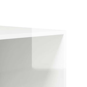Ντουλάπα με Συρτάρια Γυαλιστερό Λευκό 50x50x200 εκ. Επεξ. Ξύλο