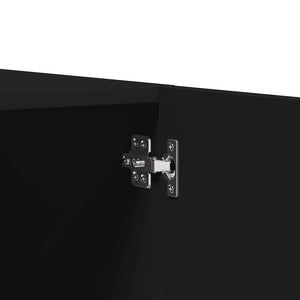 Ντουλάπα Μαύρη 80 x 52 x 180 εκ. από Επεξ. Ξύλο - Pakobazaar