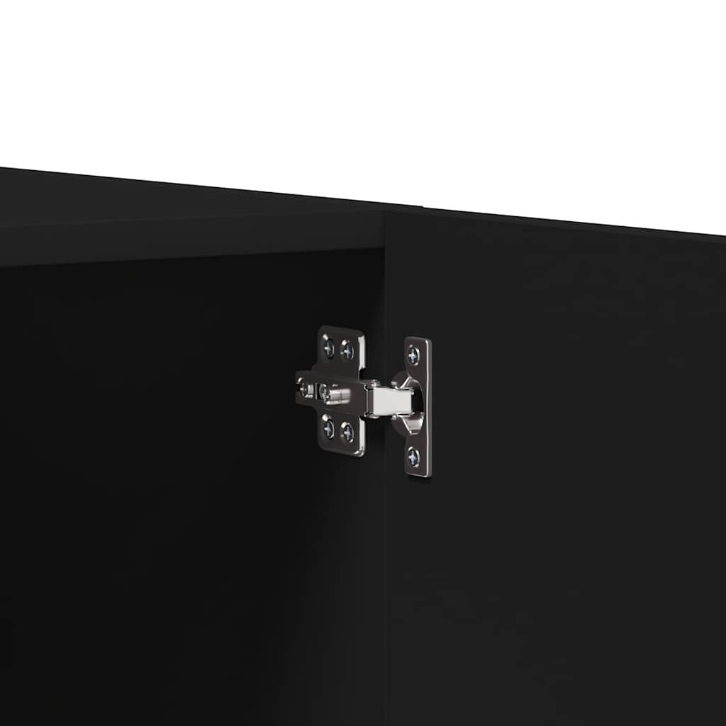 Ντουλάπα Μαύρη 80 x 52 x 180 εκ. από Επεξ. Ξύλο - Pakobazaar