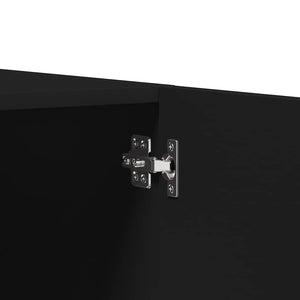 Ντουλάπα Μαύρη 80 x 52 x 180 εκ. από Επεξ. Ξύλο - Pakobazaar
