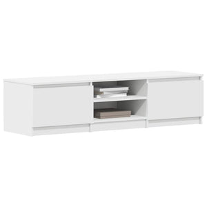 Έπιπλο Τηλεόρασης Λευκό 140 x 40 x 35,5 εκ. από Επεξ. Ξύλο