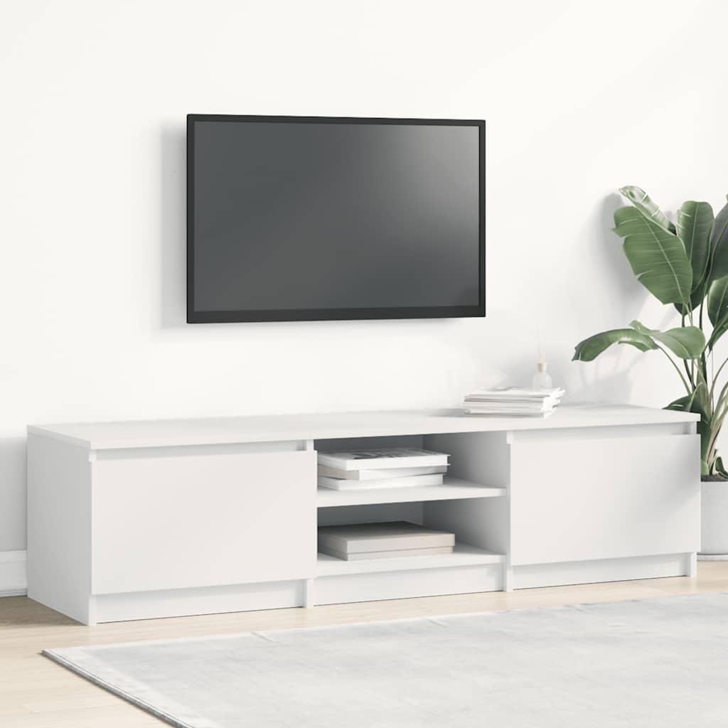 Έπιπλο Τηλεόρασης Λευκό 140 x 40 x 35,5 εκ. από Επεξ. Ξύλο