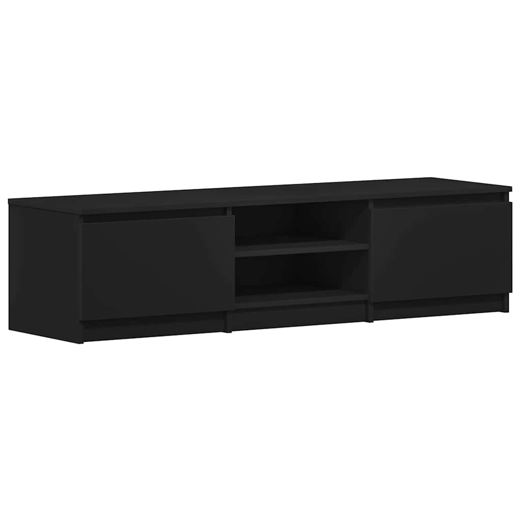 Έπιπλο Τηλεόρασης Μαύρο 140 x 40 x 35,5 εκ. από Επεξ. Ξύλο - Pakobazaar