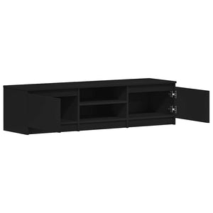 Έπιπλο Τηλεόρασης Μαύρο 140 x 40 x 35,5 εκ. από Επεξ. Ξύλο - Pakobazaar