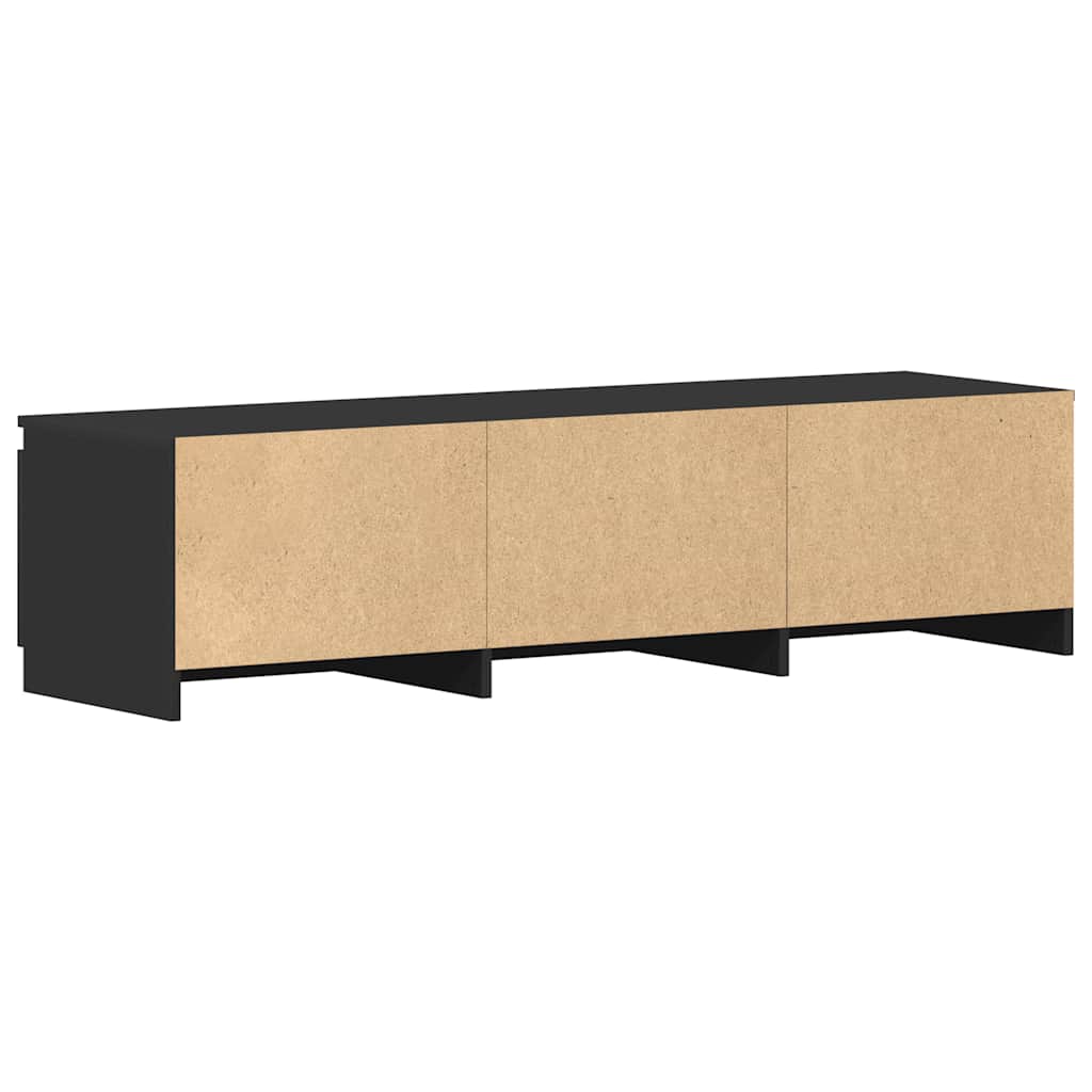 Έπιπλο Τηλεόρασης Μαύρο 140 x 40 x 35,5 εκ. από Επεξ. Ξύλο - Pakobazaar