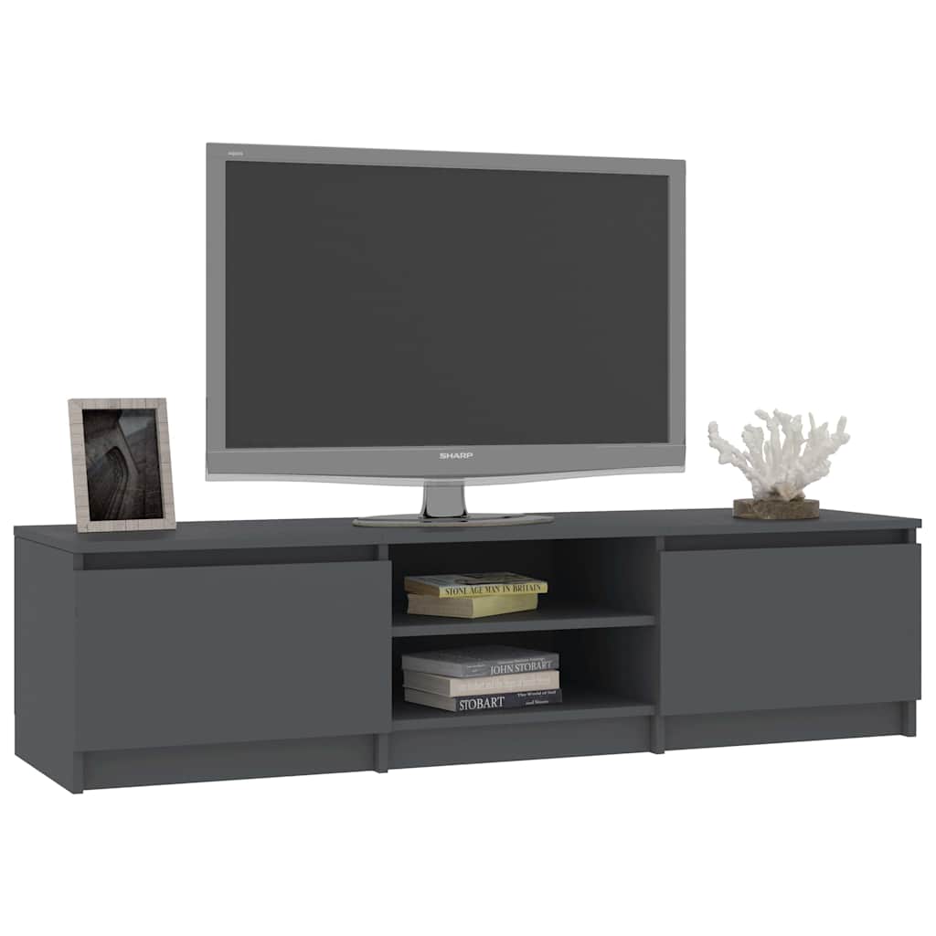 Έπιπλο Τηλεόρασης Γκρι 140 x 40 x 35,5 εκ. από Επεξ. Ξύλο