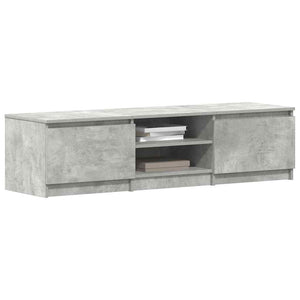 Έπιπλο Τηλεόρασης Γκρι Σκυροδέματος 140x40x35,5 εκ. Επεξ. Ξύλο