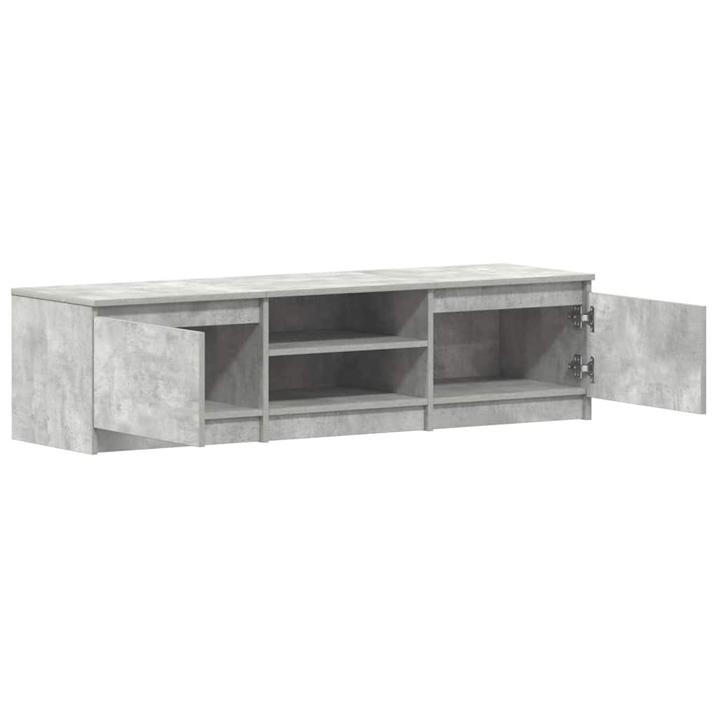 Έπιπλο Τηλεόρασης Γκρι Σκυροδέματος 140x40x35,5 εκ. Επεξ. Ξύλο