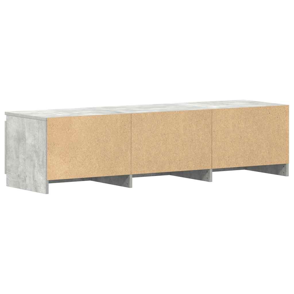 Έπιπλο Τηλεόρασης Γκρι Σκυροδέματος 140x40x35,5 εκ. Επεξ. Ξύλο