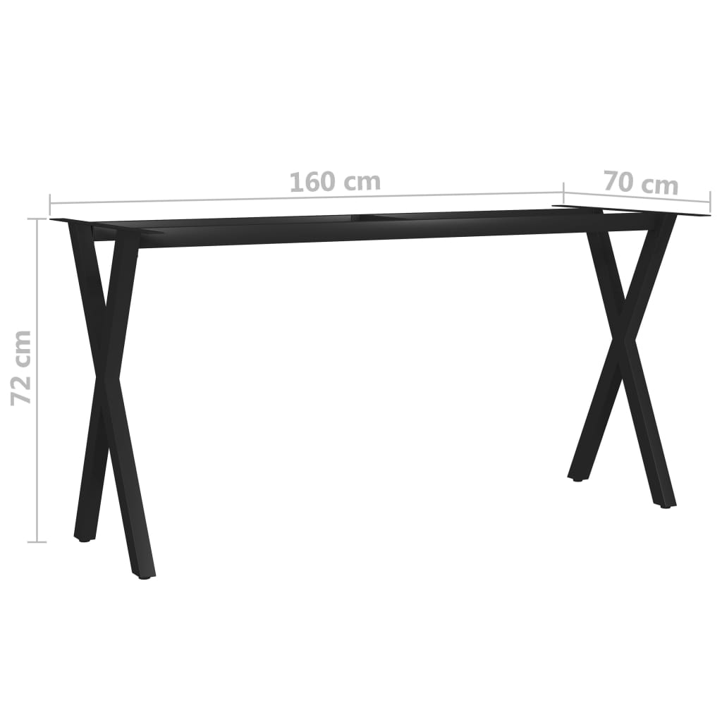 Βάση Τραπεζιού με Πόδια σε Σχήμα «Χ» 160 x 70 x 72 εκ.